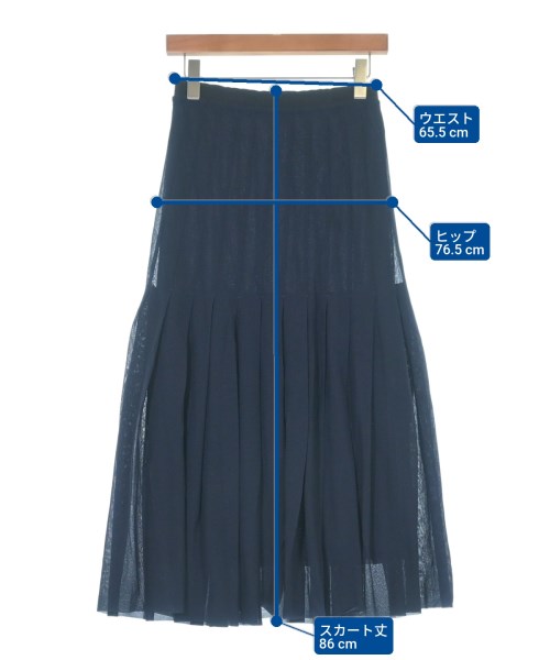 JIL SANDER（ジルサンダー）ロング・マキシ丈スカート 紺 サイズ:36(XS位) レディース/2200653329062