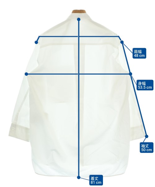 JIL SANDER（ジルサンダー）カジュアルシャツ 白 サイズ:34(XXS位) レディース/2200657669454