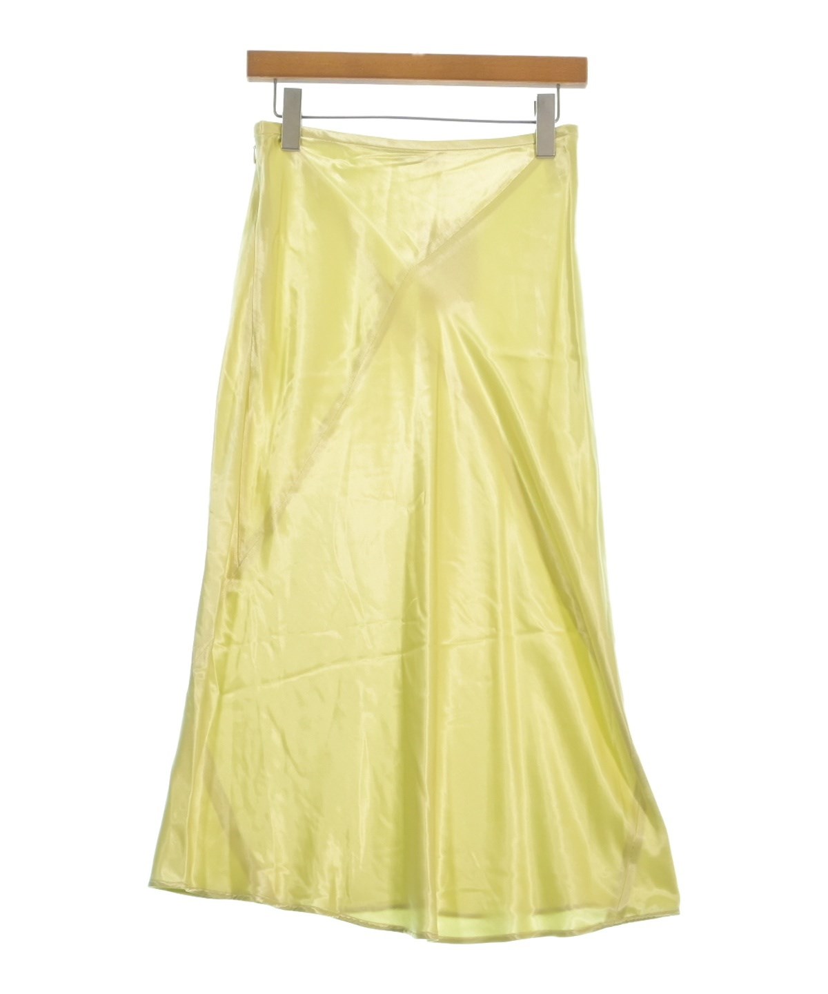 JIL SANDER（ジルサンダー）ひざ丈スカート 黄 サイズ:34(XXS位