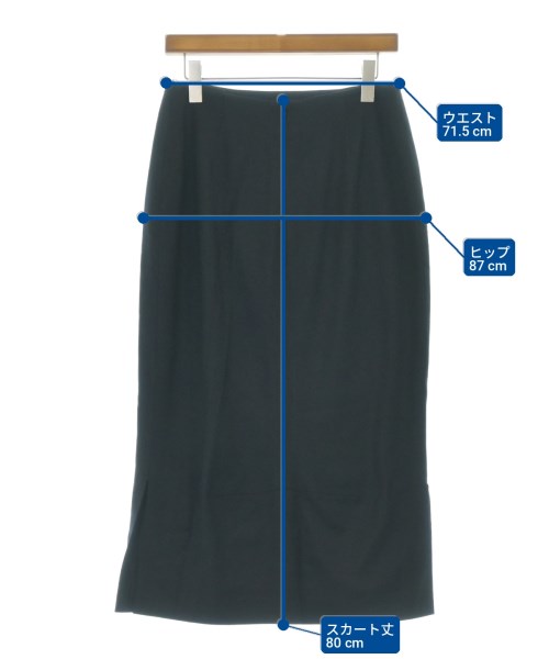 JIL SANDER（ジルサンダー）ひざ丈スカート 黒 サイズ:38(S位) レディース/2200710813084