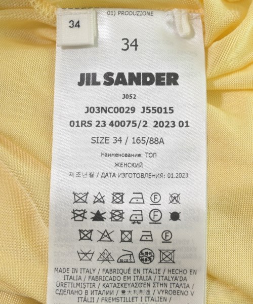 JIL SANDER（ジルサンダー）Tシャツ・カットソー 黄 サイズ:34(XXS位) レディース/2200711504066