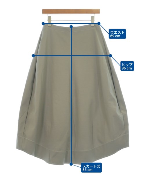 JIL SANDER（ジルサンダー）ロング・マキシ丈スカート グレー サイズ:34(XS位) レディース/2200713883374