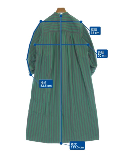JIL SANDER（ジルサンダー）シャツワンピース 緑 サイズ:32(XS位) レディース/2200713883633