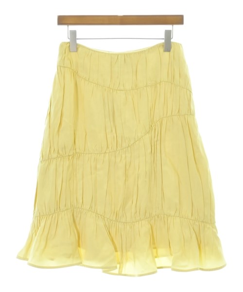 JIL SANDER（ジルサンダー）ひざ丈スカート 黄 サイズ:32(XS位) レディース/2200714105017