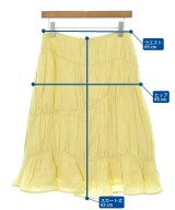 JIL SANDER（ジルサンダー）ひざ丈スカート 黄 サイズ:32(XS位) レディース/2200714105017