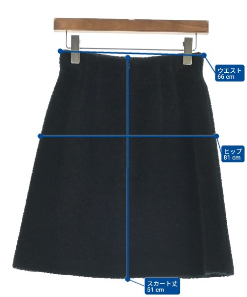 JIL SANDER（ジルサンダー）ひざ丈スカート 黒 サイズ:34(XXS位) レディース/2200715559062