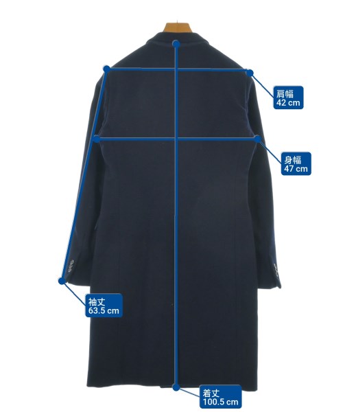 JIL SANDER（ジルサンダー）チェスターコート 紺 サイズ:44(S位) メンズ/2200645828078