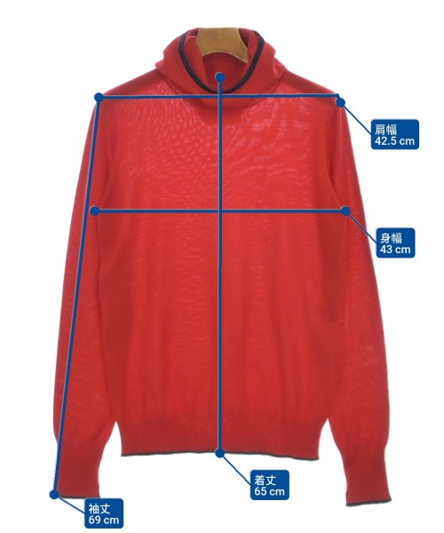 JIL SANDER +（ジルサンダープラス）ニット・セーター 赤 サイズ:46(M位) メンズ/2200646439198