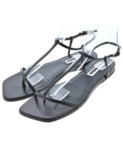 JIL SANDER(ジルサンダー)サンダル 黒 サイズ:EU37(23.5cm位)/2200646510040