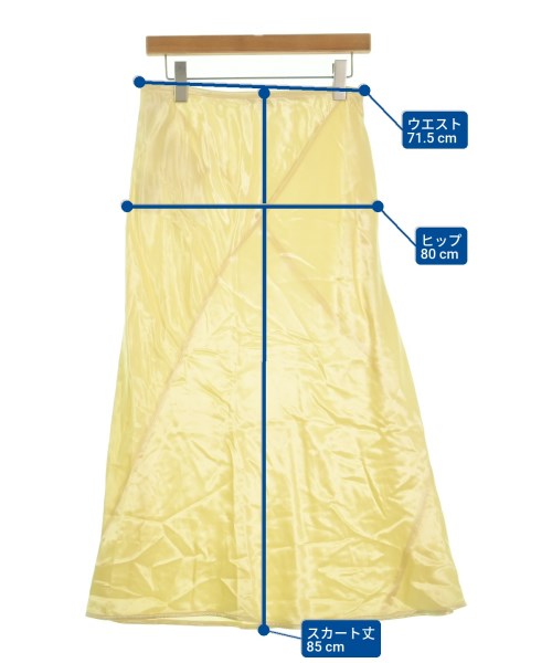 JIL SANDER（ジルサンダー）ロング・マキシ丈スカート 黄 サイズ:36(XS位) レディース/2200647511022