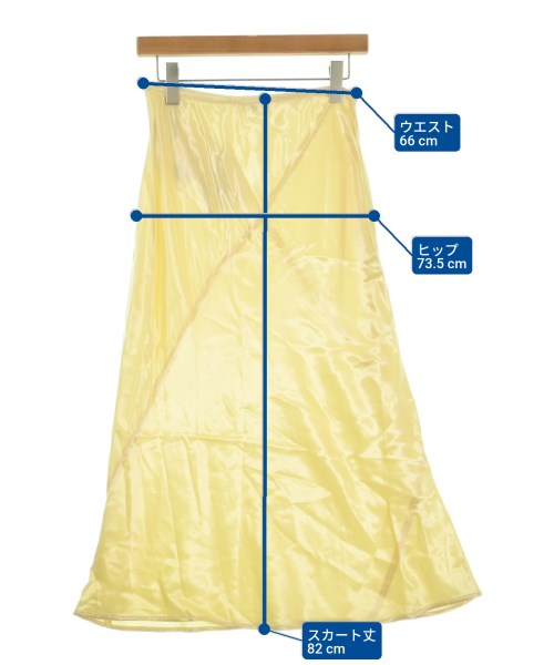 JIL SANDER（ジルサンダー）ロング・マキシ丈スカート 黄 サイズ:34(XS位) レディース/2200647511039