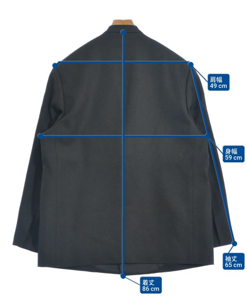 JIL SANDER（ジルサンダー）カジュアルジャケット 黒 サイズ:48(L位) メンズ/2200648974055