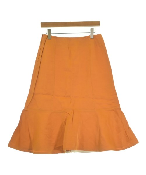 JIL SANDER（ジルサンダー）ひざ丈スカート オレンジ サイズ:36(XS位) レディース/2200648265344
