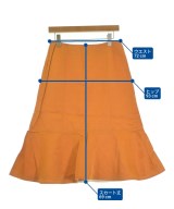 JIL SANDER（ジルサンダー）ひざ丈スカート オレンジ サイズ:36(XS位) レディース/2200648265344