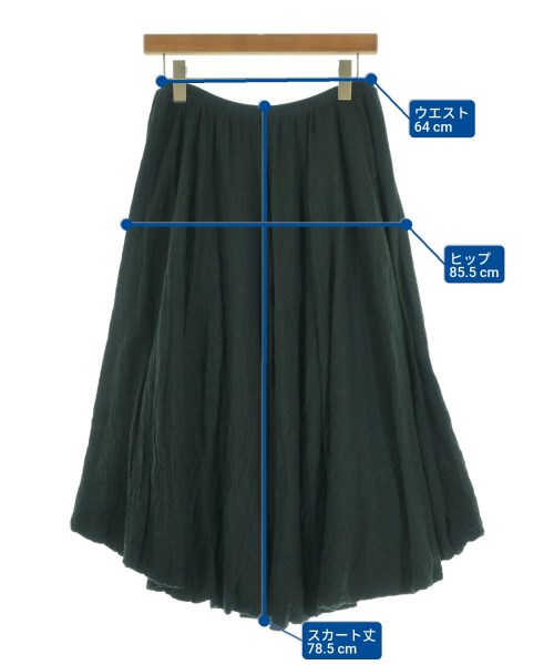 JIL SANDER（ジルサンダー）ロング・マキシ丈スカート 緑 サイズ:32(XXS位) レディース/2200649237609