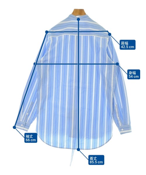 JIL SANDER（ジルサンダー）カジュアルシャツ 青 サイズ:39(M位) メンズ/2200650214033