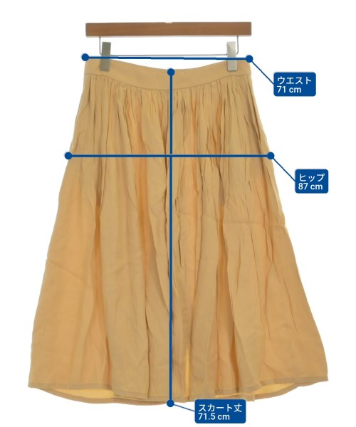 JIL SANDER（ジルサンダー）ひざ丈スカート オレンジ サイズ:36(XS位) レディース/2200651723145