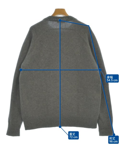 JIL SANDER（ジルサンダー）ニット・セーター グレー サイズ:48(L位) メンズ/2200652612059