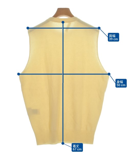 JIL SANDER（ジルサンダー）ベスト/ノースリーブ 黄 サイズ:38(S位) レディース/2200642797025