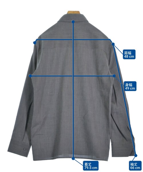 JIL SANDER（ジルサンダー）カジュアルシャツ グレー サイズ:40(M位) メンズ/2200653097039