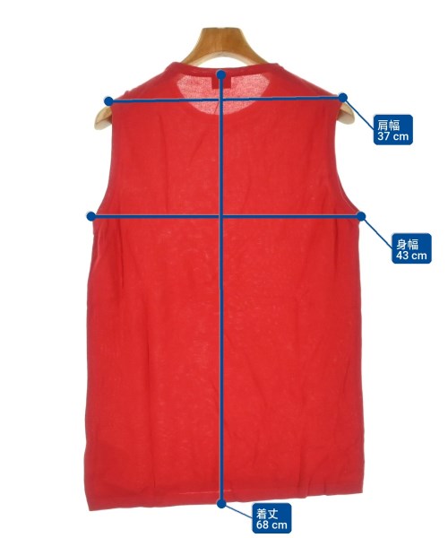 JIL SANDER（ジルサンダー）Tシャツ・カットソー 赤 サイズ:44(S位) メンズ/2200700378647