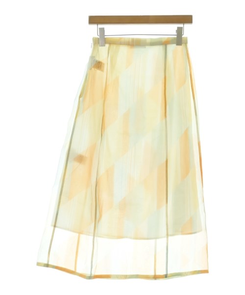 JIL SANDER（ジルサンダー）ひざ丈スカート オレンジ サイズ:34(XXS位) レディース/2200703738028