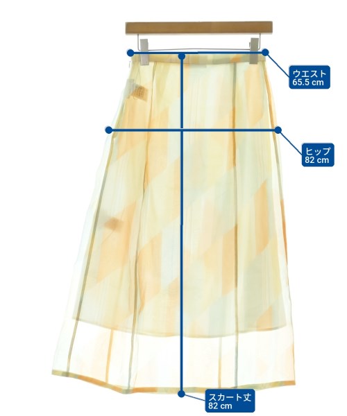 JIL SANDER（ジルサンダー）ひざ丈スカート オレンジ サイズ:34(XXS位) レディース/2200703738028