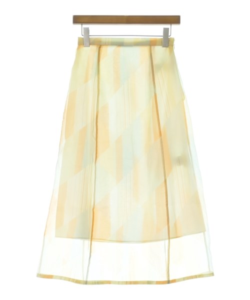 JIL SANDER(ジルサンダー)ひざ丈スカート オレンジ サイズ:32(XXS位)/2200703738035