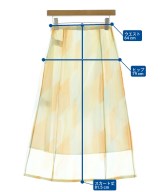 JIL SANDER（ジルサンダー）ひざ丈スカート オレンジ サイズ:32(XXS位) レディース/2200703738035