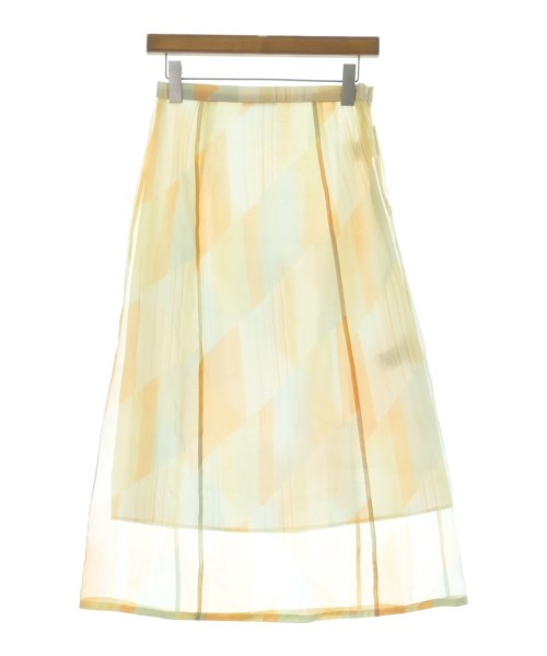 JIL SANDER(ジルサンダー)ひざ丈スカート オレンジ サイズ:34(XXS位)/2200703738042
