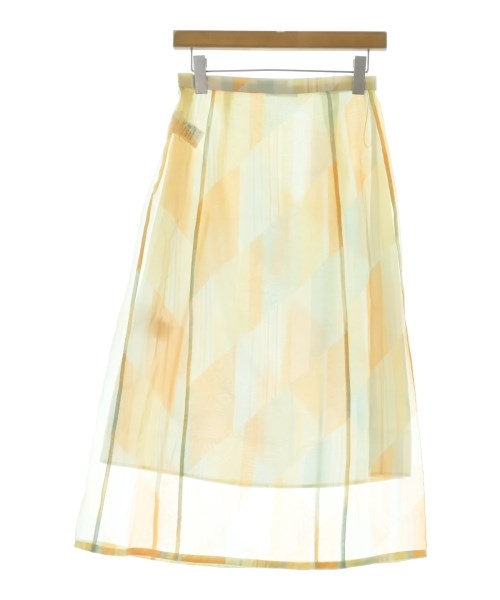 JIL SANDER（ジルサンダー）ひざ丈スカート オレンジ サイズ:34(XXS位) レディース/2200703738042