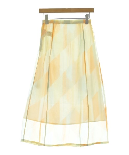JIL SANDER（ジルサンダー）ひざ丈スカート オレンジ サイズ:32(XXS位) レディース/2200703738059