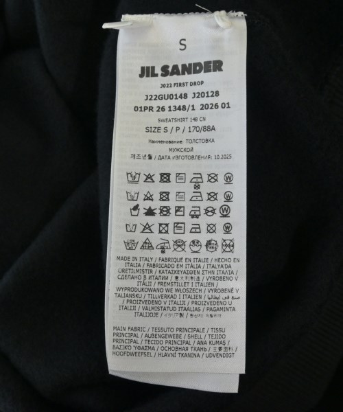 JIL SANDER（ジルサンダー）スウェット 黒 サイズ:S メンズ/2200704923133