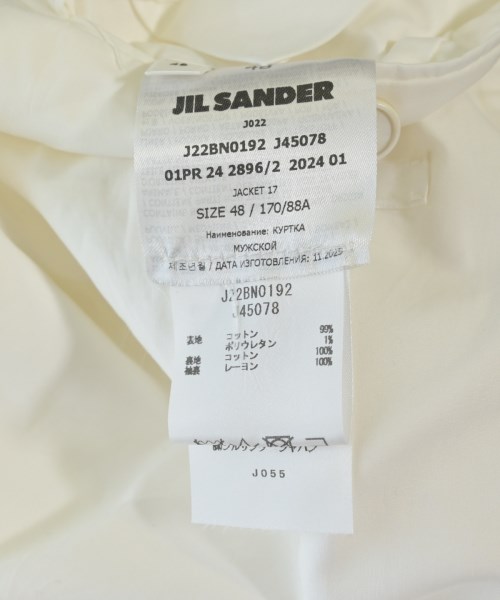 JIL SANDER（ジルサンダー）テーラードジャケット 白 サイズ:48(L位) メンズ/2200705260015
