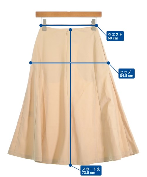 JIL SANDER（ジルサンダー）ロング・マキシ丈スカート ベージュ サイズ:30(XXXS位) レディース/2200703907011