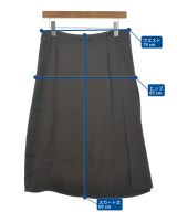 JIL SANDER（ジルサンダー）ひざ丈スカート 茶 サイズ:36(XS位) レディース/2200708211045