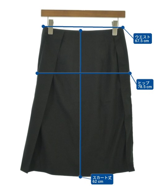 JIL SANDER（ジルサンダー）ひざ丈スカート 黒 サイズ:34(XXS位) レディース/2200708224120