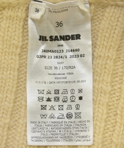 JIL SANDER（ジルサンダー）ひざ丈スカート 白 サイズ:36(XS位) レディース/2200709518051