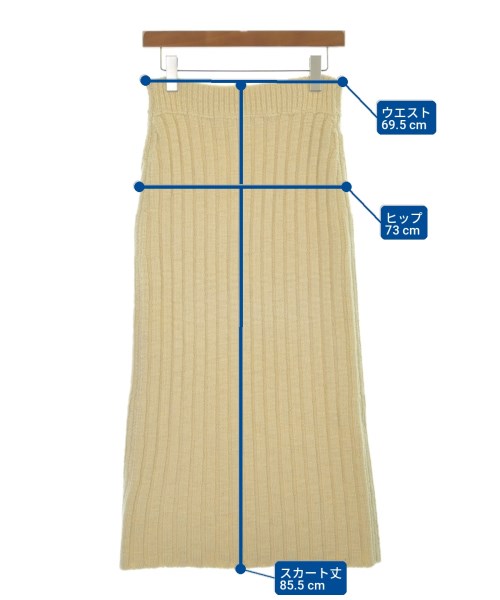 JIL SANDER（ジルサンダー）ひざ丈スカート 白 サイズ:36(XS位) レディース/2200709518051