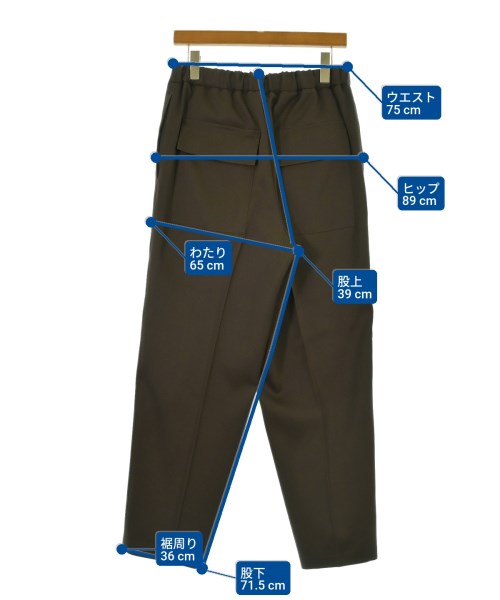 JIL SANDER（ジルサンダー）スラックス 茶 サイズ:44(S位) メンズ/2200662722083