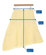 JIL SANDER（ジルサンダー）ひざ丈スカート 黄 サイズ:34(XXS位) レディース/2200663248049