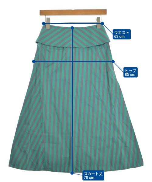 JIL SANDER（ジルサンダー）ロング・マキシ丈スカート 緑 サイズ:30(XXXS位) レディース/2200663351060