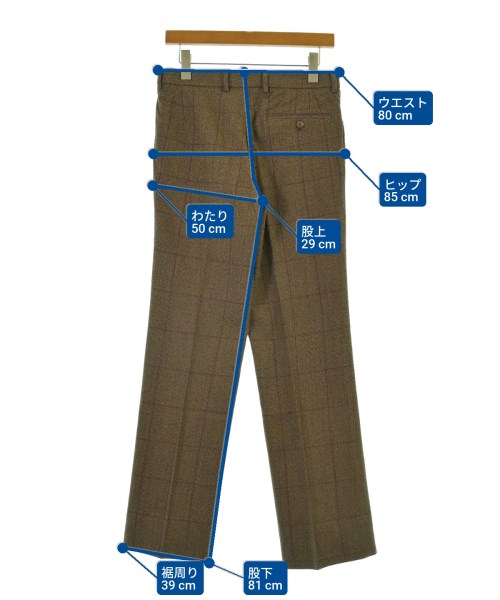 JIL SANDER（ジルサンダー）スラックス 茶 サイズ:46(M位) メンズ/2200660624389