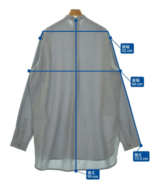 JIL SANDER（ジルサンダー）カジュアルシャツ グレー サイズ:39(M位) メンズ/2200665048043