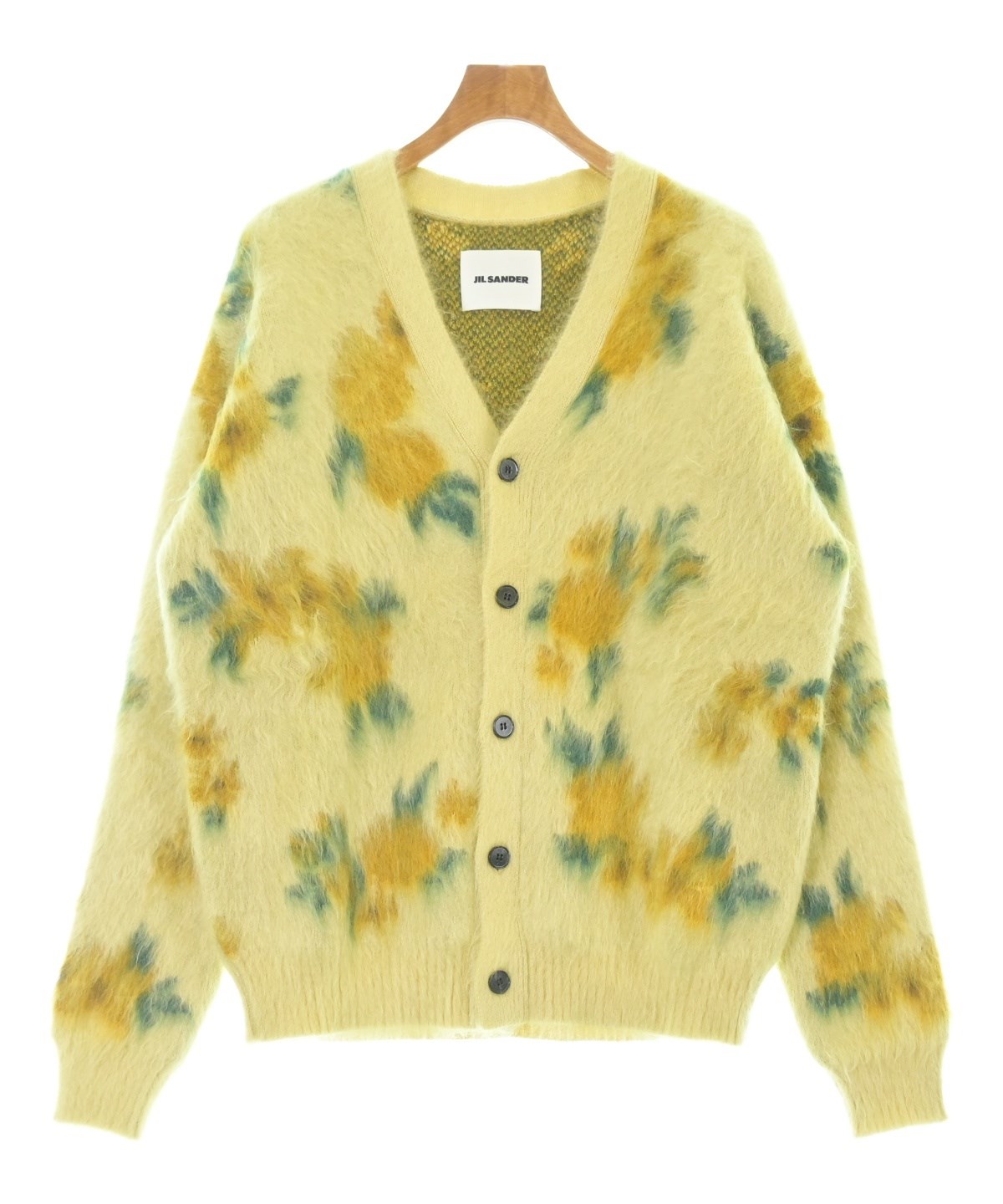 JIL SANDER ジルサンダー カーディガン XL 黄 【古着】【中古】【送料無料】 JIL SANDER（ジルサンダー）カーディガン 黄 サイズ:50(XL位) メンズ
