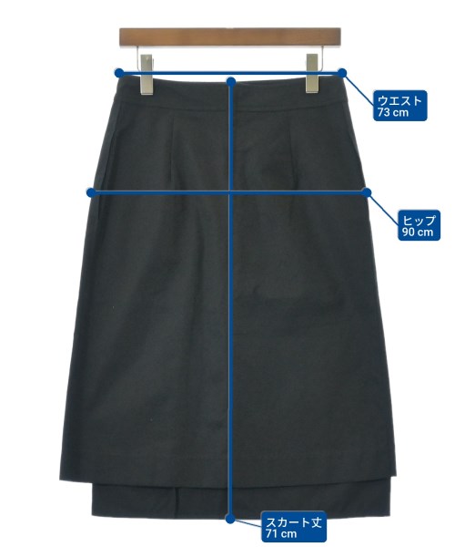 JIL SANDER（ジルサンダー）ひざ丈スカート 黒 サイズ:36(XS位) レディース/2200667870178