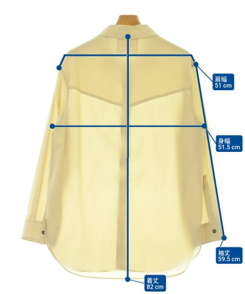 JIL SANDER（ジルサンダー）カジュアルシャツ 黄 サイズ:39(M位) メンズ/2200671016067