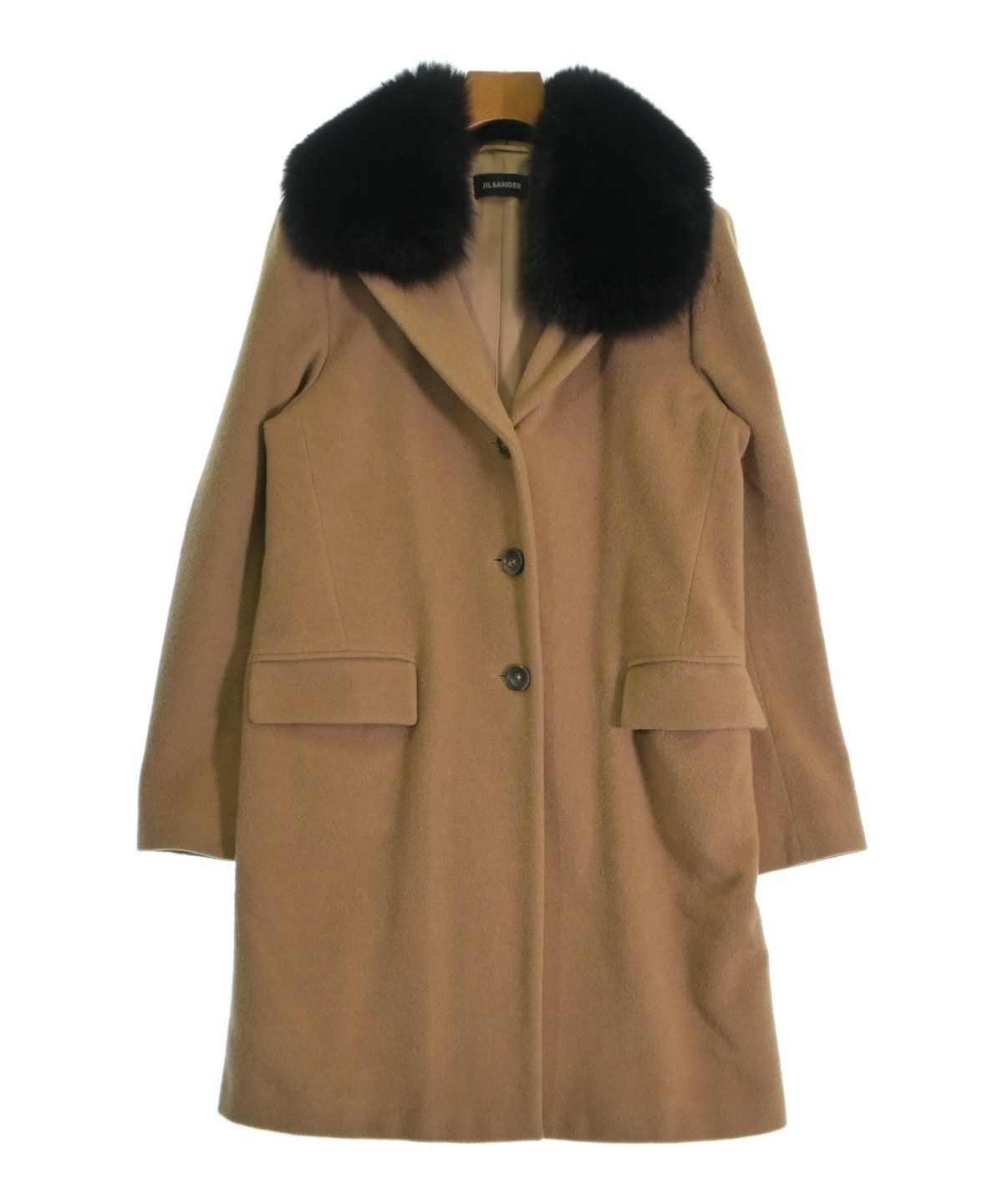 JIL SANDER ベージュ チェスターレザーコート JIL SANDER（ジルサンダー）チェスターコート ベージュ サイズ:38(S位