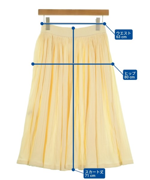 JIL SANDER（ジルサンダー）ひざ丈スカート ベージュ サイズ:30(S位) レディース/2200730936176