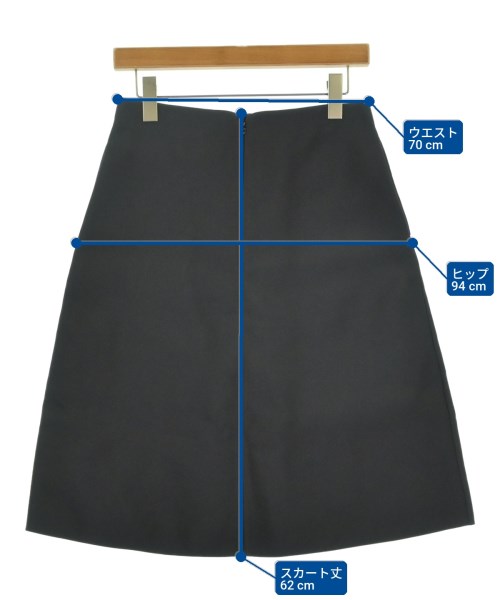 JIL SANDER（ジルサンダー）ひざ丈スカート 黒 サイズ:32(M位) レディース/2200730936183